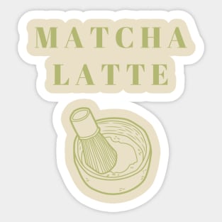 Matcha Latte Graphic Sticker